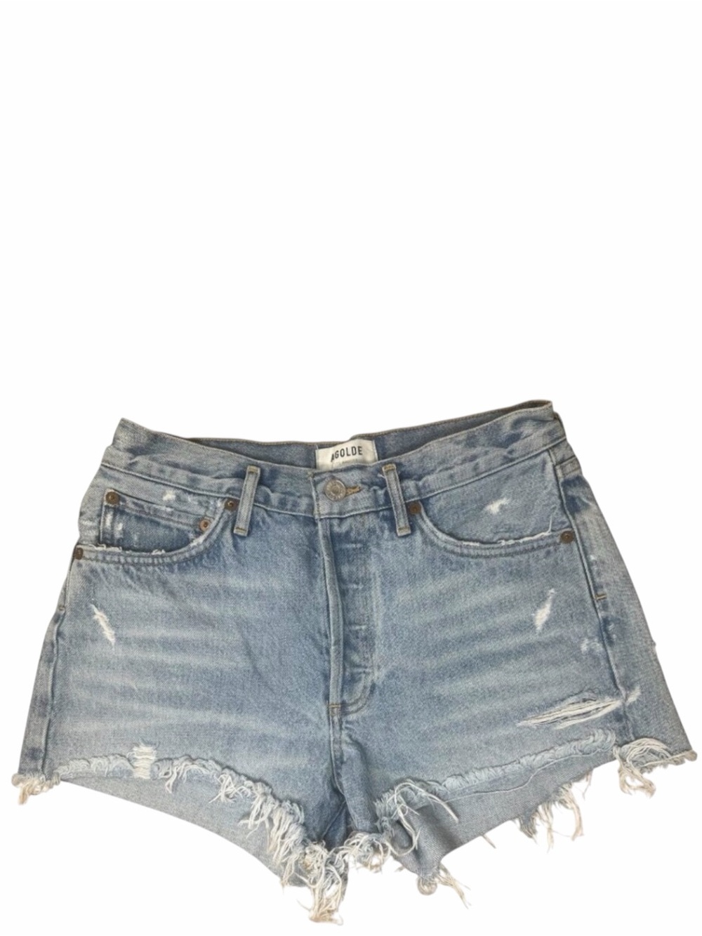 Agolde Parker Vintage Jean Shorts Size 26 In Swapmeet Cut Off Wash Distressed